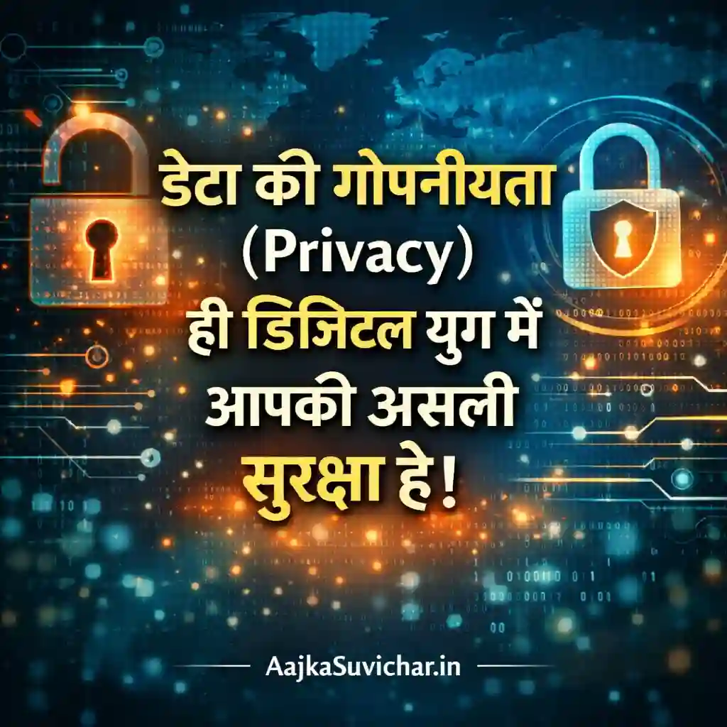 डेटा की गोपनीयता (Privacy) ही डिजिटल युग में आपकी असली सुरक्षा है।