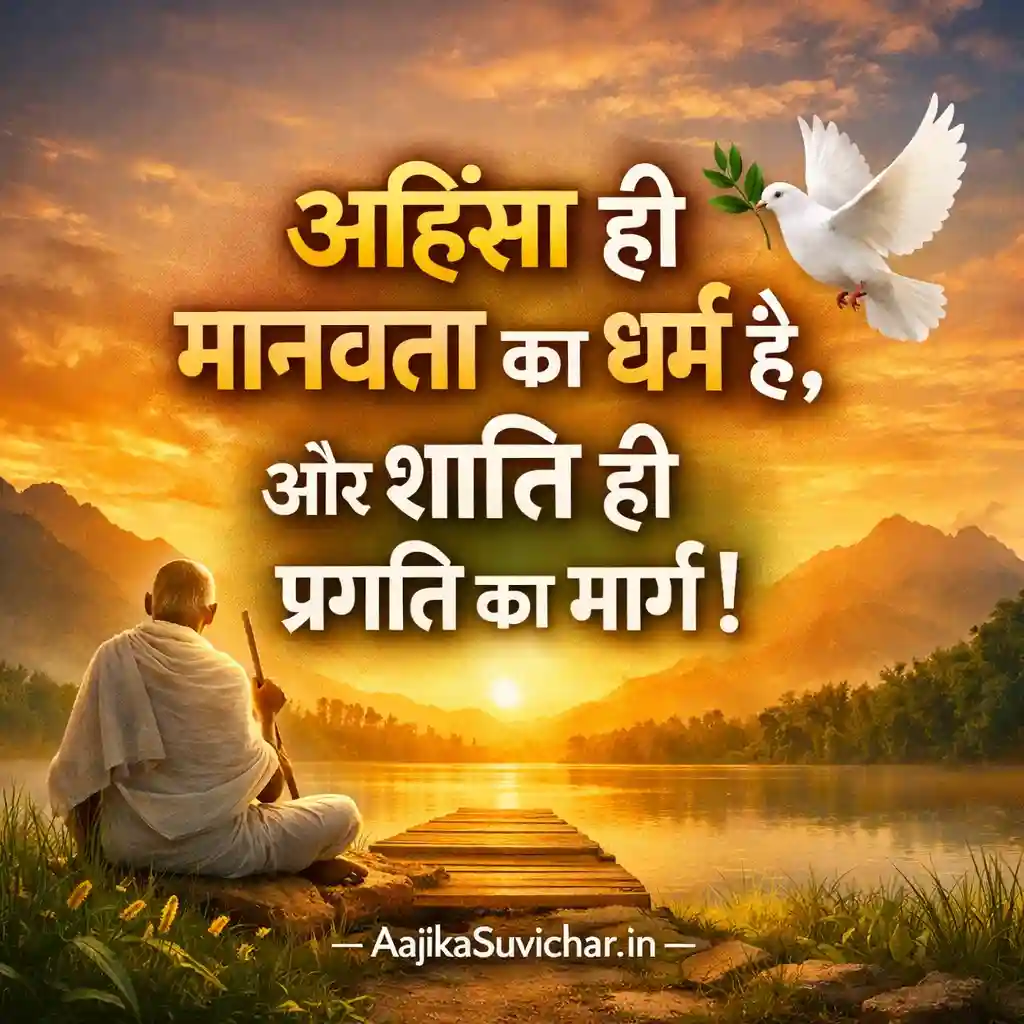 अहिंसा ही मानवता का धर्म है, और शांति ही प्रगति का मार्ग।