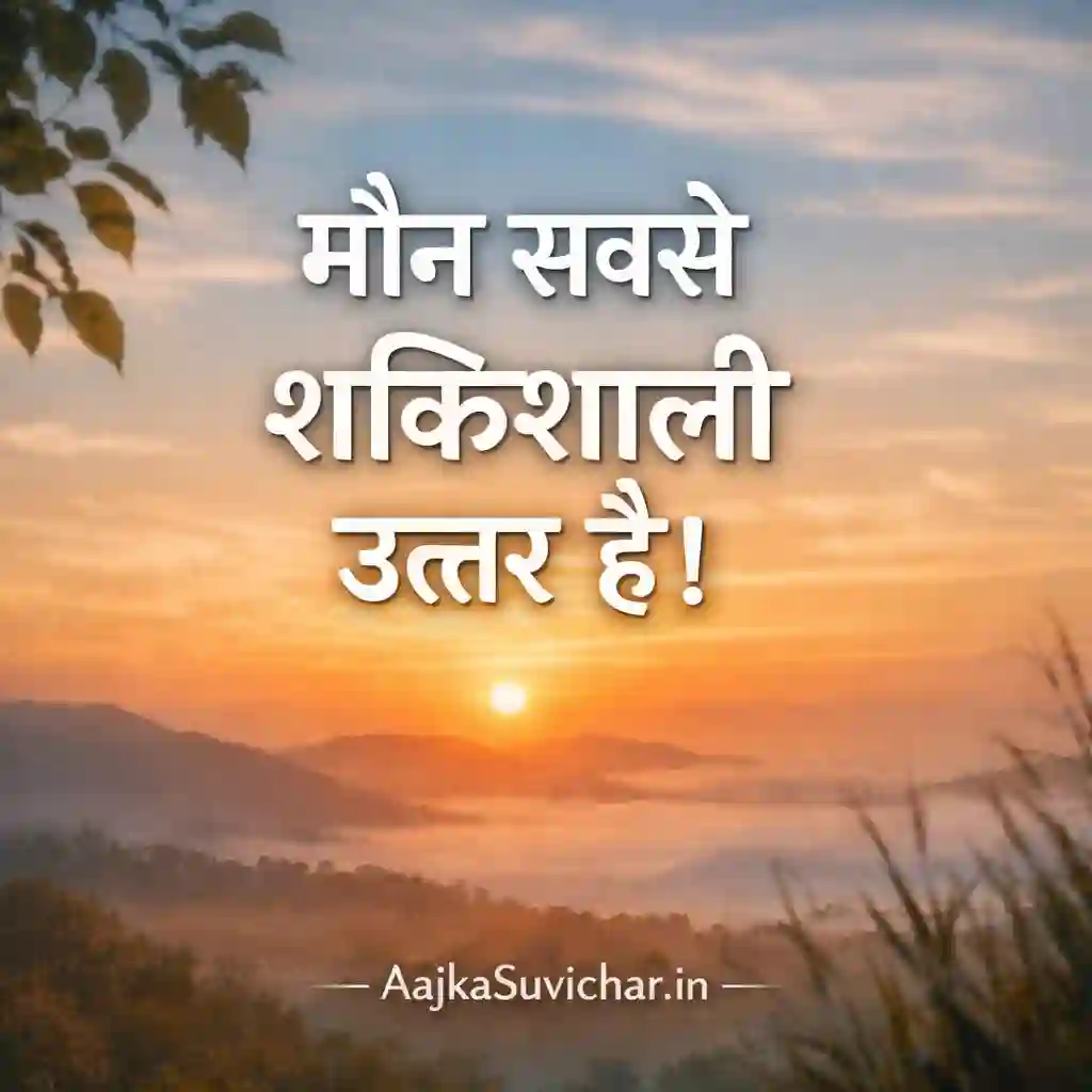 मौन सबसे शक्तिशाली उत्तर है।