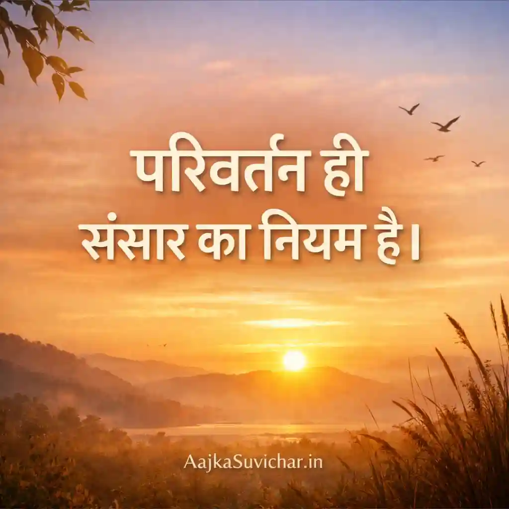 परिवर्तन ही संसार का नियम है।