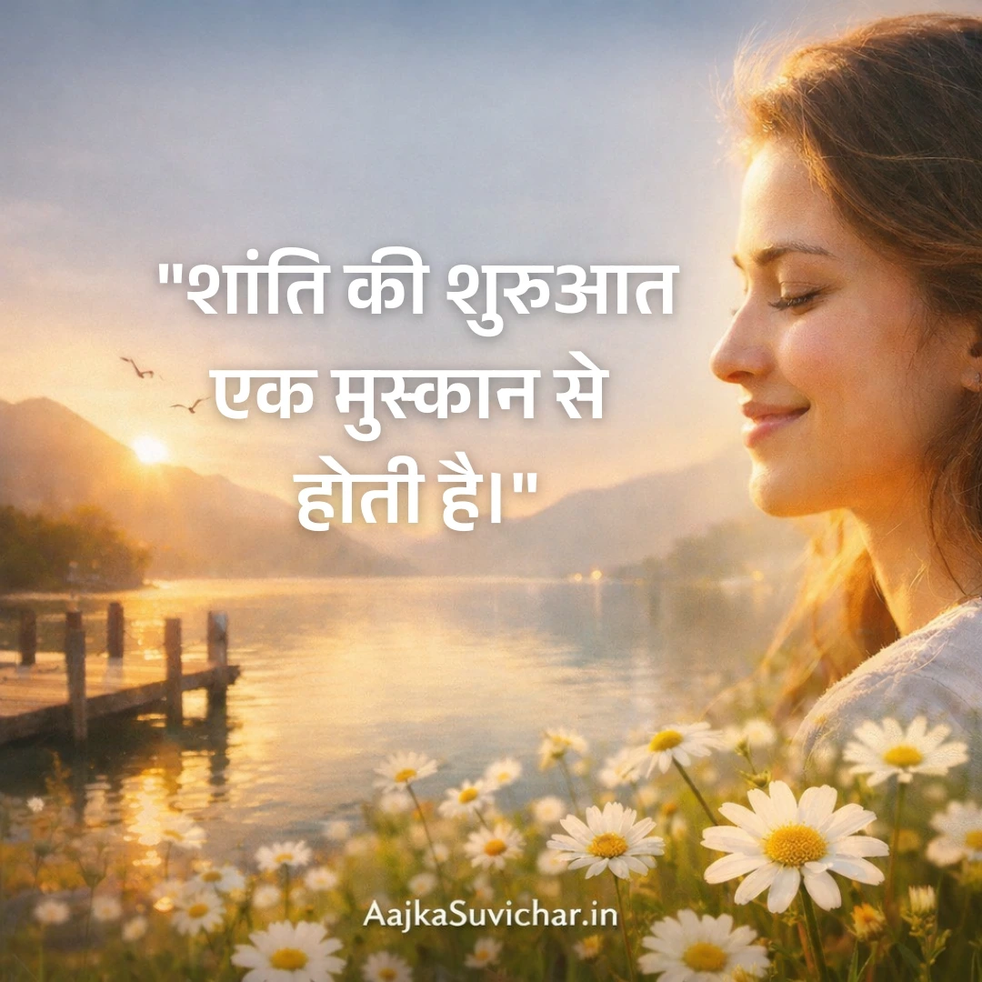 शांति की शुरुआत एक मुस्कान से होती है।