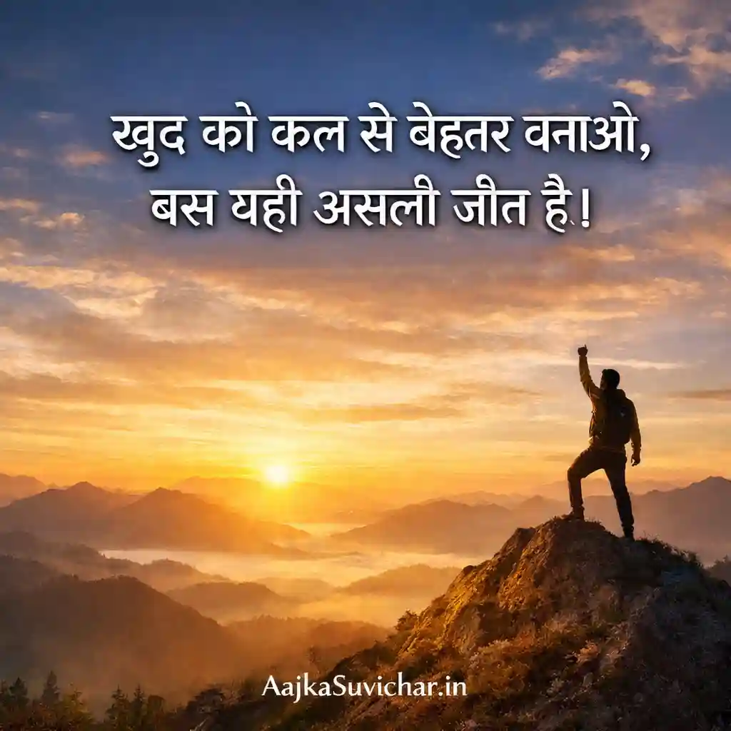 खुद को कल से बेहतर बनाओ, बस यही असली जीत है।