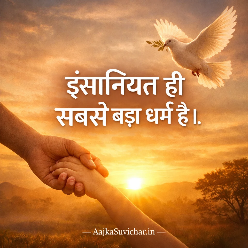 इंसानियत ही सबसे बड़ा धर्म है।