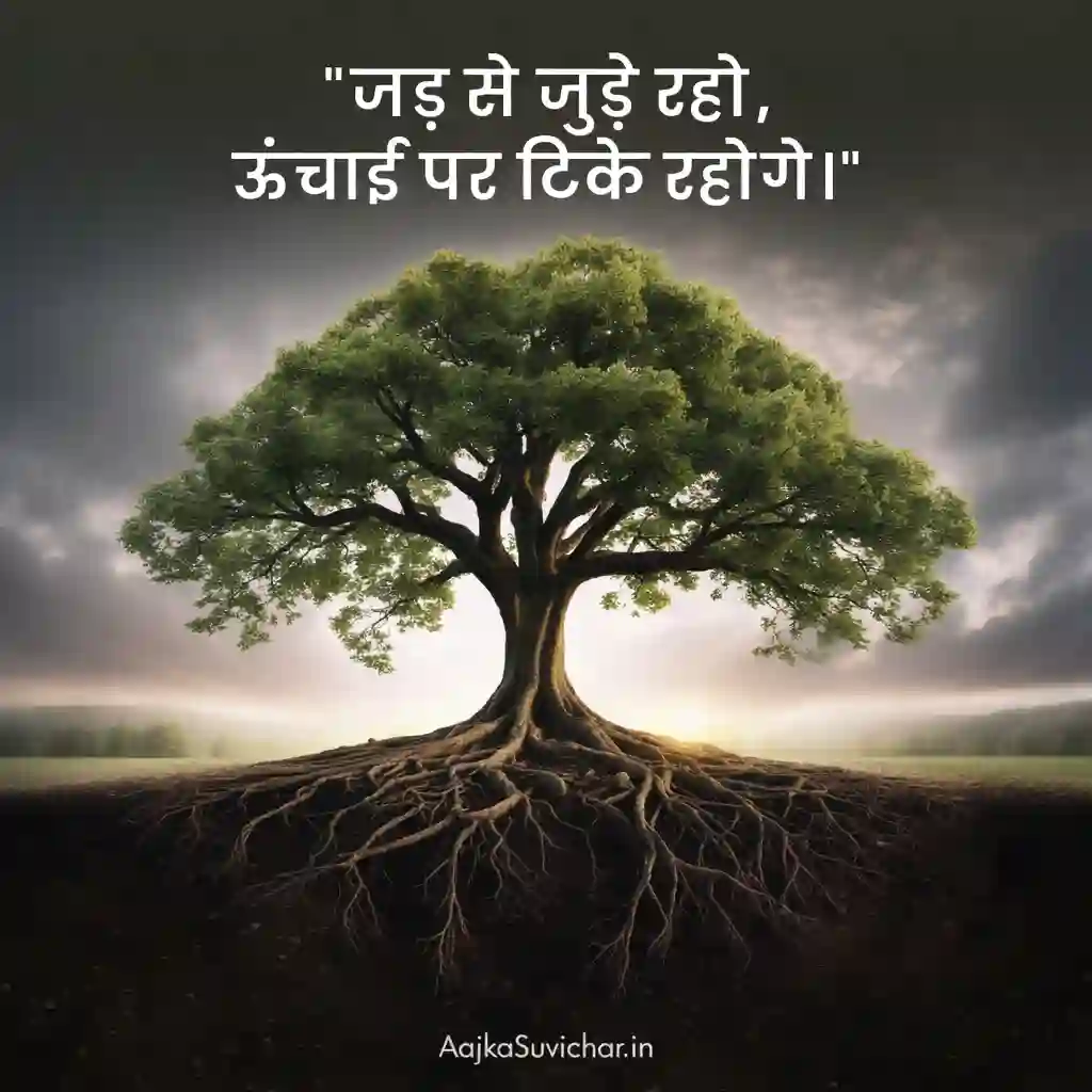 जड़ से जुड़े रहो, ऊंचाई पर टिके रहोगे।