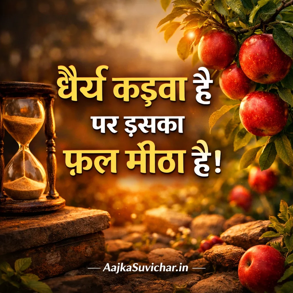 धैर्य कड़वा है पर इसका फल मीठा है।