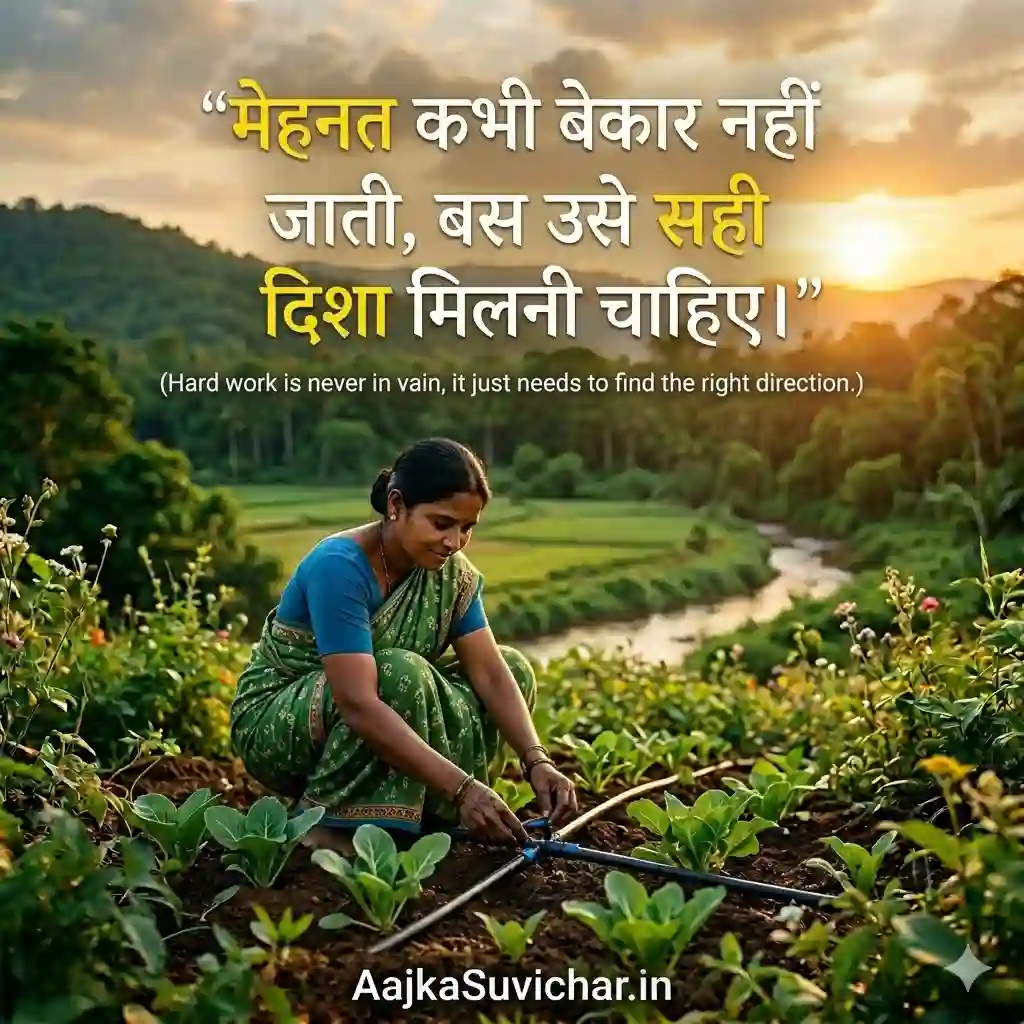 आज का सुविचार - 21 अप्रैल 2026 : मेहनत कभी बेकार नहीं जाती, बस उसे सही दिशा मिलनी चाहिए। Hard work never goes to waste, it just needs the right direction.