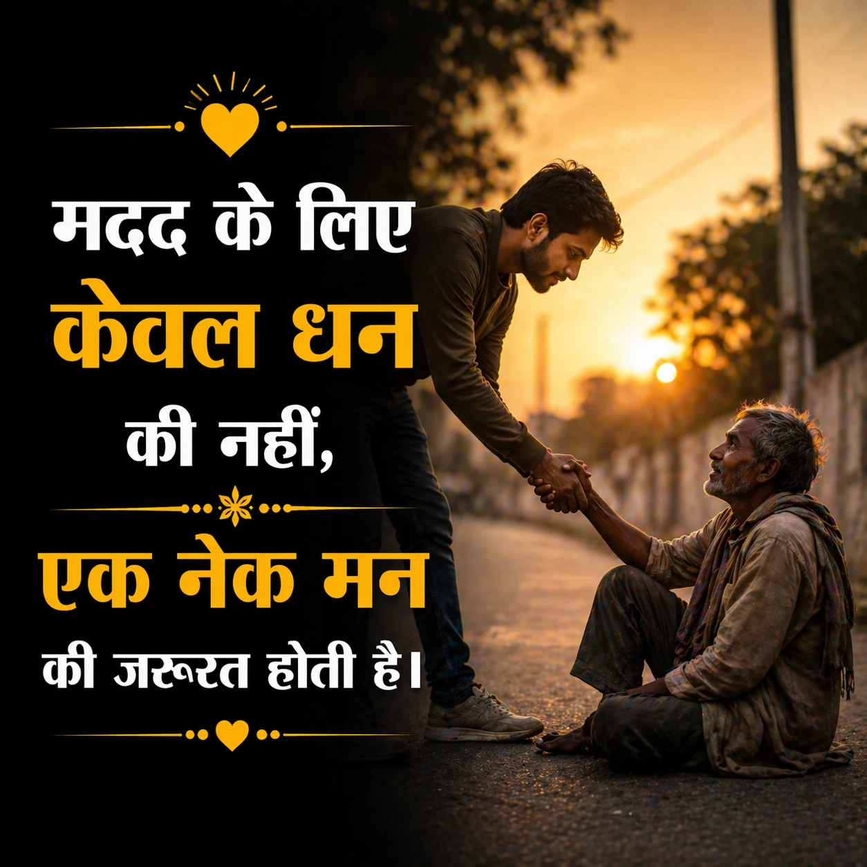 आज का सुविचार - 10 अप्रैल 2026 : मदद के लिए केवल धन की नहीं, एक नेक मन की जरूरत होती है। Help requires a kind heart, not just money.