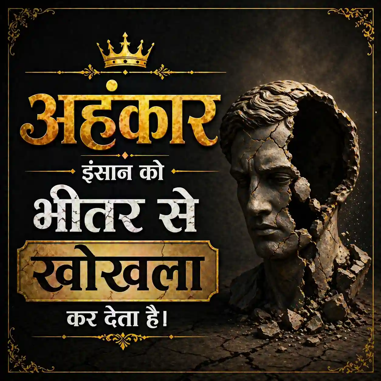 आज का सुविचार - 21 मई 2026 : अहंकार इंसान को भीतर से खोखला कर देता है। Ego makes a person hollow from inside.