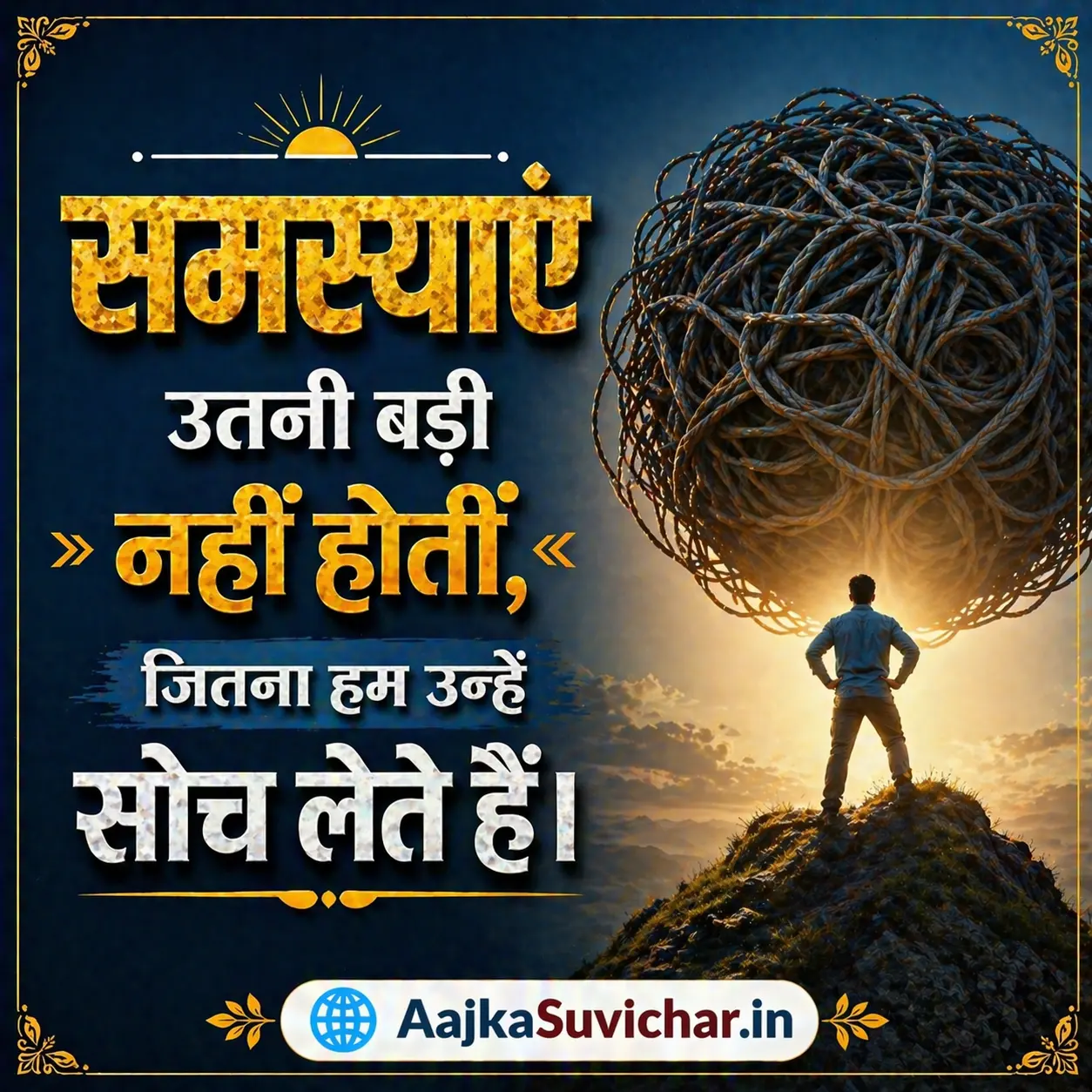 आज का सुविचार - 6 मई 2026 : समस्याएं उतनी बड़ी नहीं होतीं, जितना हम उन्हें सोच लेते हैं। Problems are not as big as we imagine them to be.