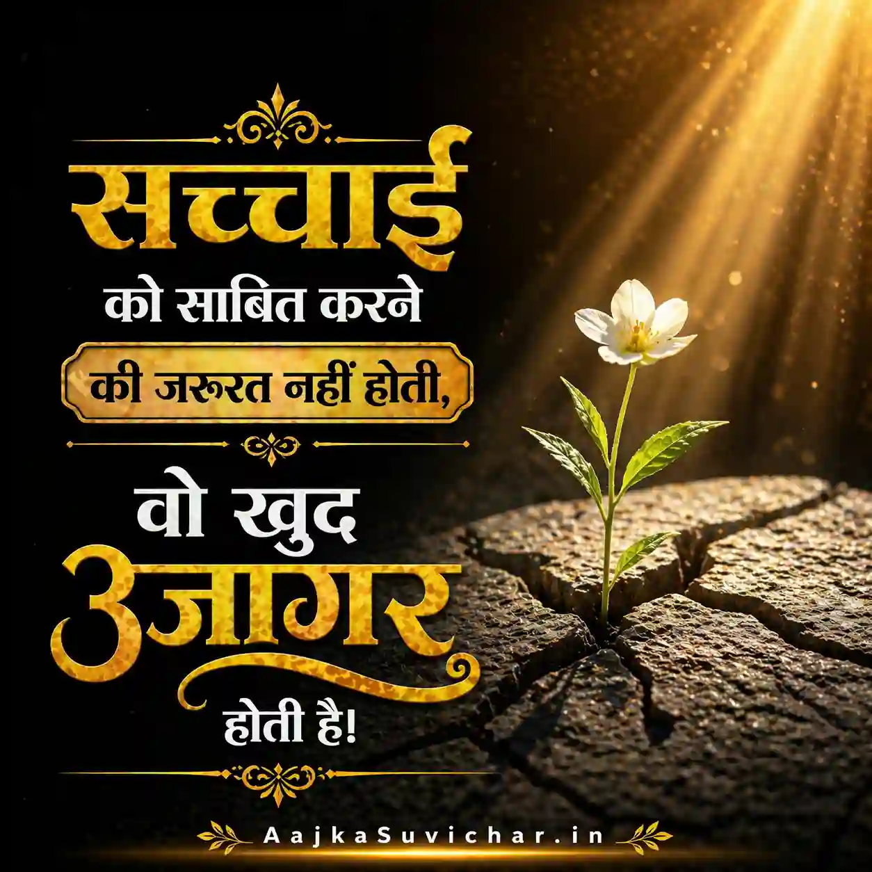 आज का सुविचार - 18 मई 2026 : सच्चाई को साबित करने की जरूरत नहीं होती, वो खुद उजागर होती है। Truth doesn't need to be proven, it reveals itself.